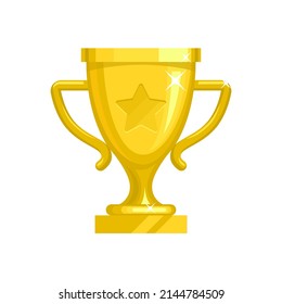 La copa de oro del trofeo ganador. Primer lugar