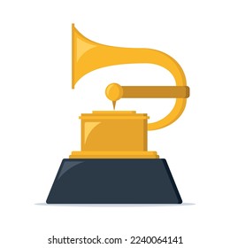 Winner Trophy Grammy Award Vectorart