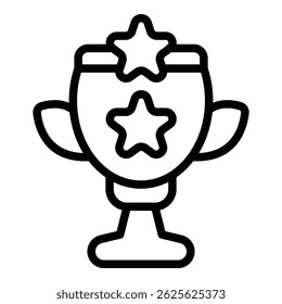 Winner trophy icon outline vector. Award cup. Victory prize