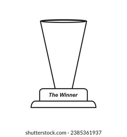 Winner trophy icon vector design illustration