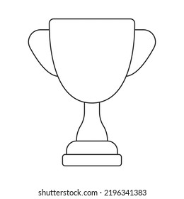 Icono de trofeo ganador ilustración vectorial en fondo blanco