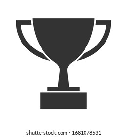Icono de trofeo ganador vector, símbolo del evento de victoria color editable