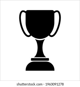 Winner trophy icon vector, symbol of victory event color editable on white background