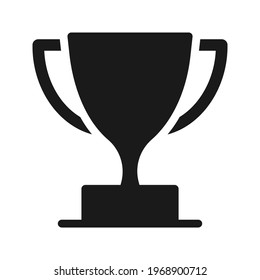 Winner trophy icon vector, symbol of victory event. Color editable