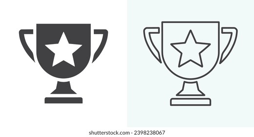 Winner trophy icon vector, symbol of victory event. trophy icon in trendy flat style. Trophy Icon. Professional, pixel perfect icons optimized for both large and small resolutions.