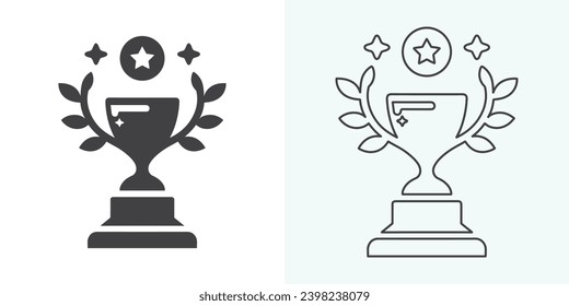 Winner trophy icon vector, symbol of victory event. trophy icon in trendy flat style. Trophy Icon. Professional, pixel perfect icons optimized for both large and small resolutions.