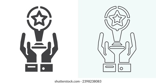 Winner trophy icon vector, symbol of victory event. trophy icon in trendy flat style. Trophy Icon. Professional, pixel perfect icons optimized for both large and small resolutions.