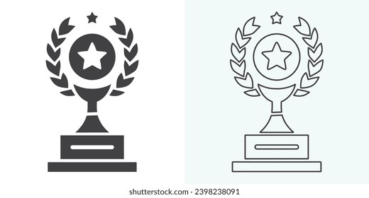 Winner trophy icon vector, symbol of victory event. trophy icon in trendy flat style. Trophy Icon. Professional, pixel perfect icons optimized for both large and small resolutions.