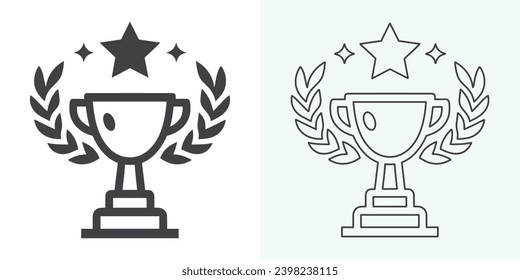 Winner trophy icon vector, symbol of victory event. trophy icon in trendy flat style. Trophy Icon. Professional, pixel perfect icons optimized for both large and small resolutions.