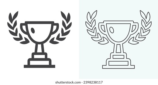 Gewinner-Trophäe Symbol Vektorgrafik, Symbol des Sieges. Trophäe Ikone im trendigen, flachen Stil. Trophy-Symbol. Professionelle, Pixel perfekte Symbole, die sowohl für große als auch für kleine Auflösungen optimiert sind.