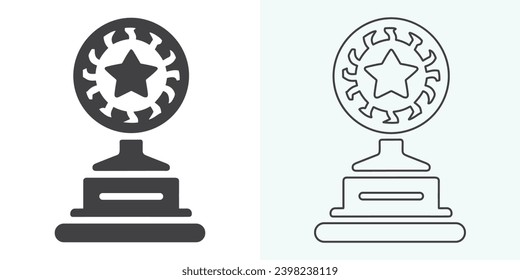 Winner trophy icon vector, symbol of victory event. trophy icon in trendy flat style. Trophy Icon. Professional, pixel perfect icons optimized for both large and small resolutions.