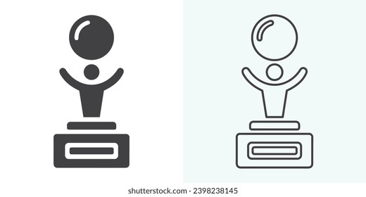 Gewinner-Trophäe Symbol Vektorgrafik, Symbol des Sieges. Trophäe Ikone im trendigen, flachen Stil. Trophy-Symbol. Professionelle, Pixel perfekte Symbole, die sowohl für große als auch für kleine Auflösungen optimiert sind.
