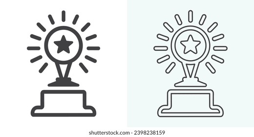 Gewinner-Trophäe Symbol Vektorgrafik, Symbol des Sieges. Trophäe Ikone im trendigen, flachen Stil. Trophy-Symbol. Professionelle, Pixel perfekte Symbole, die sowohl für große als auch für kleine Auflösungen optimiert sind.