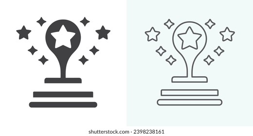 Gewinner-Trophäe Symbol Vektorgrafik, Symbol des Sieges. Trophäe Ikone im trendigen, flachen Stil. Trophy-Symbol. Professionelle, Pixel perfekte Symbole, die sowohl für große als auch für kleine Auflösungen optimiert sind.