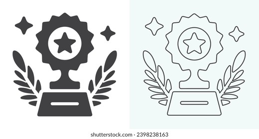 Winner trophy icon vector, symbol of victory event. trophy icon in trendy flat style. Trophy Icon. Professional, pixel perfect icons optimized for both large and small resolutions.