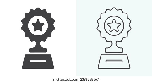 Winner trophy icon vector, symbol of victory event. trophy icon in trendy flat style. Trophy Icon. Professional, pixel perfect icons optimized for both large and small resolutions.