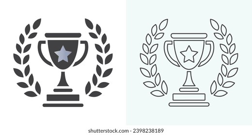 Winner trophy icon vector, symbol of victory event. trophy icon in trendy flat style. Trophy Icon. Professional, pixel perfect icons optimized for both large and small resolutions.