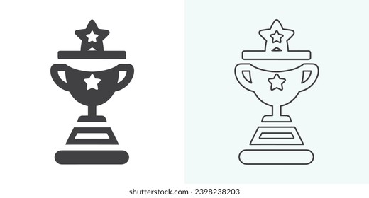Winner trophy icon vector, symbol of victory event. trophy icon in trendy flat style. Trophy Icon. Professional, pixel perfect icons optimized for both large and small resolutions.