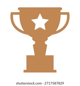 Troféu de vencedor em vetor sobre fundo branco