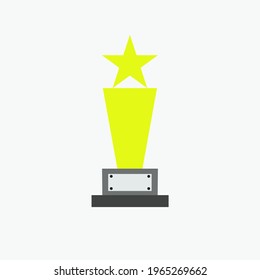 Winner trophy in white background