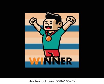 winner t-shirt design Gym motivational quote with grunge effect and barbell. Workout inspirational Poster. 