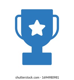 winner vector glyph color icon 