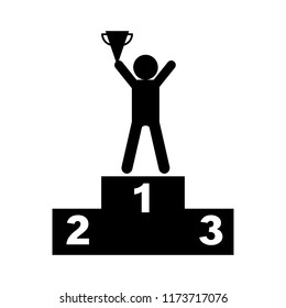 winner vector icon flat design on white background,esp10