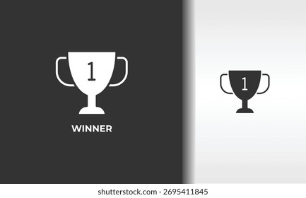 Gewinner-Vektorgrafik, Symbol- oder Logo-Zeichen, einzelne Symbolgrafik