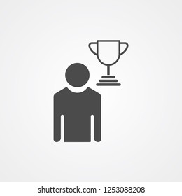 Winner vector icon sign symbol