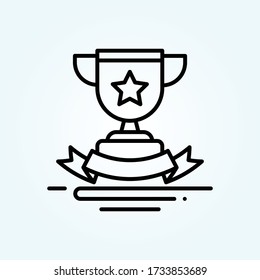 ilustración de estilo de icono del vector ganador. EPS 10