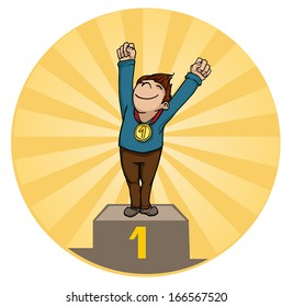 Winner, vector illustration