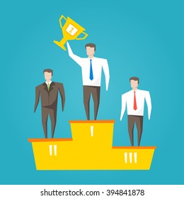 Winner vector illustration. Creative business concept.
