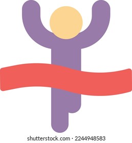 ilustración del vector ganador en un fondo transparente. Símbolos de calidad superior. Iconos vectoriales de color de línea para el concepto y el diseño gráfico.