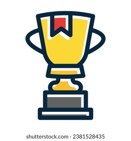 Winner Vector Thick Line Filled Dark Colors Icons For Personal And Commercial Use.

