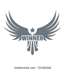 Winner wing logo. Simple illustration of winner wing vector logo for web