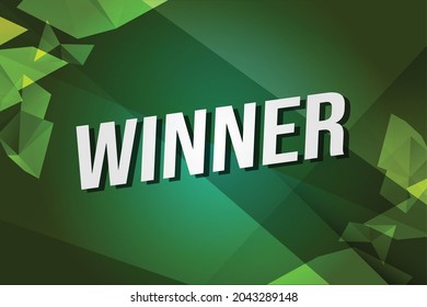Winner word concept vector illustration with modern futuristic  3d style for landing page template ui web mobile app poster banner flyer background gift card coupon label wallpaper