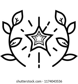 Winner wreath Icon Vector