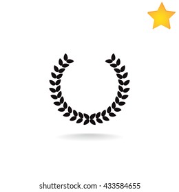 Winner wreath Icon Vector