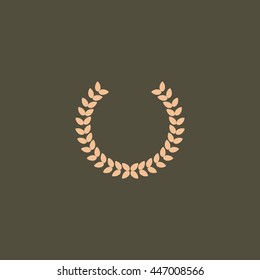 Winner wreath Icon Vector. 