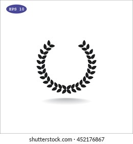 Winner wreath Icon Vector. 