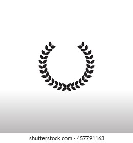 Winner wreath Icon Vector. 
