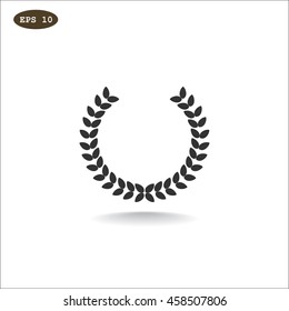 Winner wreath Icon Vector. 