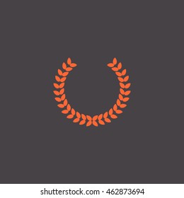 Winner wreath Icon Vector. 