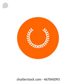Winner wreath Icon Vector. 