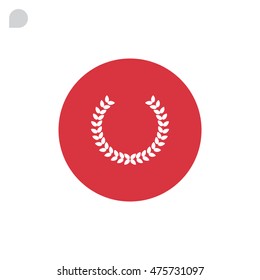 Winner wreath Icon Vector. 