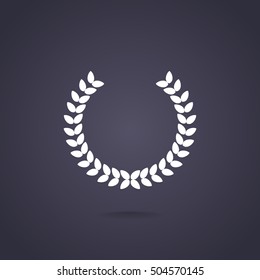 Winner wreath Icon Vector. 