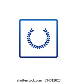 Winner wreath Icon Vector. 