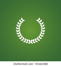 Winner wreath Icon Vector. 