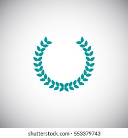 Winner wreath Icon Vector. 