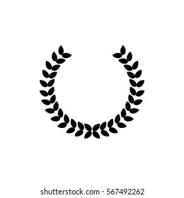 Winner wreath Icon Vector. 